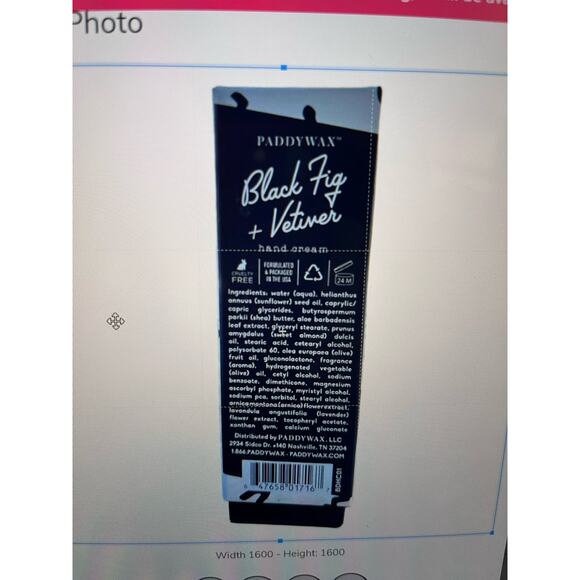 Paddywax Black Fig & Vetiver Hand Cream NEW 1.5 ounce box - Picture 2 of 2